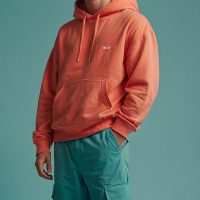 Young Man in Orange Hoodie